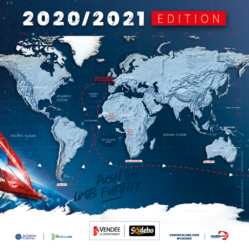 Trasa Vendee Globe 2020